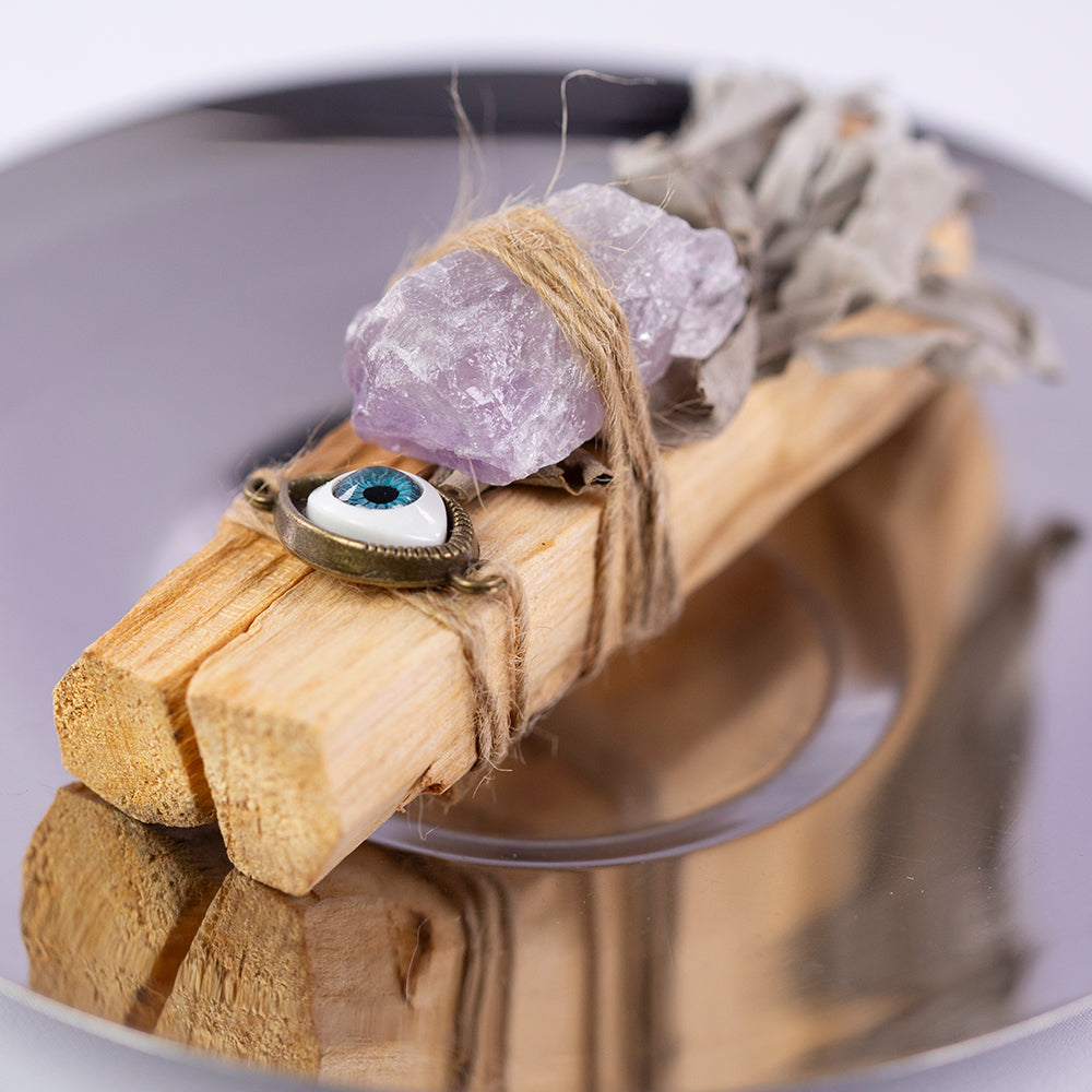 Palo Santo vonný balíček s liečivými kryštálmi - 3 kusy