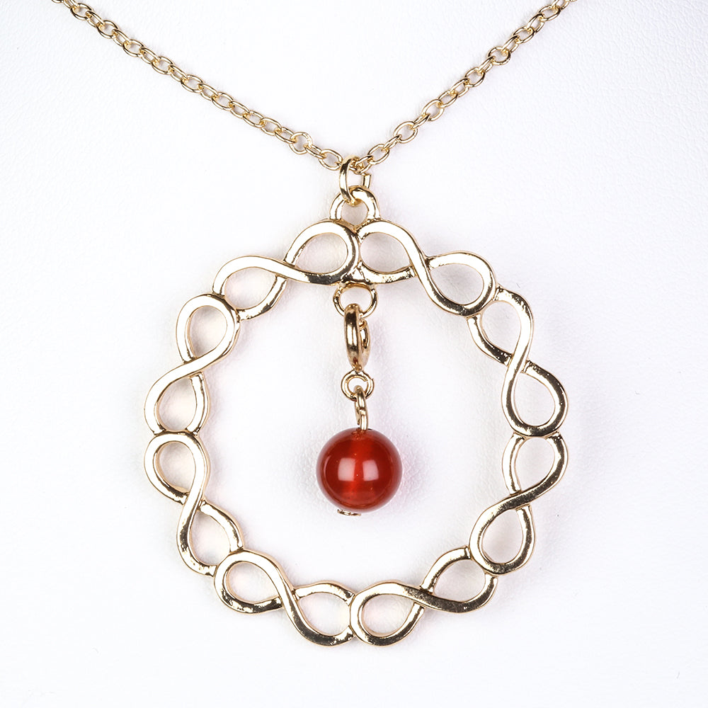 Náhrdelník v zlatej farbe so 7 vymeniteľnými drahokamami