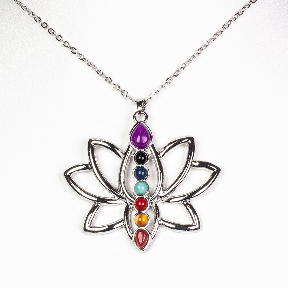 Súprava šperkov Lotus Harmony so siedmimi čakrovými kameňmi