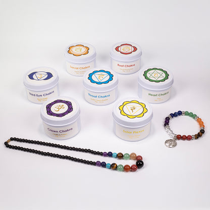 7dielna sada čakrových sviečok Emporia + DARČEK náramok a náhrdelník