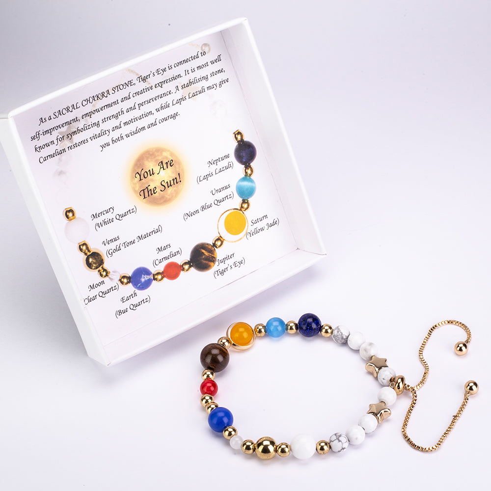 Nastaviteľný náramok Lucky vyrobený z drahokamov