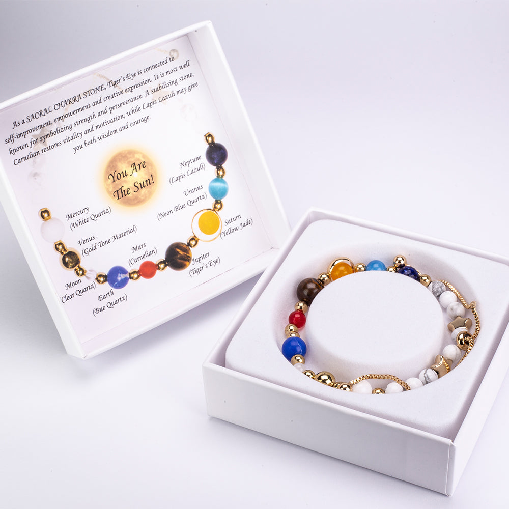 Nastaviteľný náramok Lucky vyrobený z drahokamov