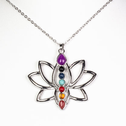 Súprava šperkov Lotus Harmony so siedmimi čakrovými kameňmi