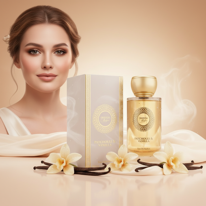 100 ml EDP PATCHOULI & VANILKA Drevitá, elegantná, púdrová orientálna dámska vôňa