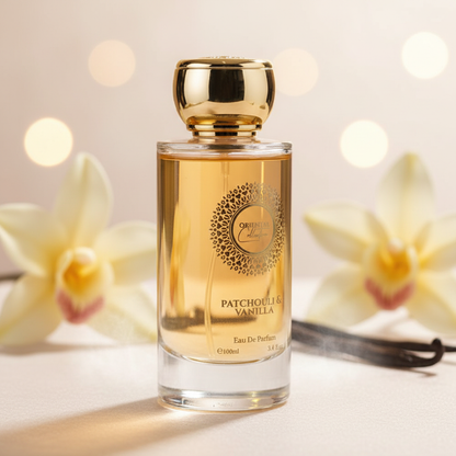100 ml EDP PATCHOULI & VANILKA Drevitá, elegantná, púdrová orientálna dámska vôňa