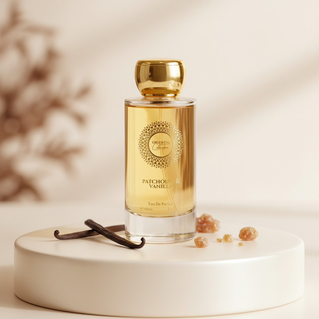 100 ml EDP PATCHOULI & VANILKA Drevitá, elegantná, púdrová orientálna dámska vôňa