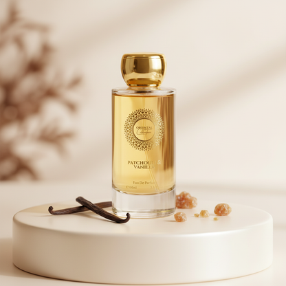 100 ml EDP PATCHOULI & VANILKA Drevitá, elegantná, púdrová orientálna dámska vôňa