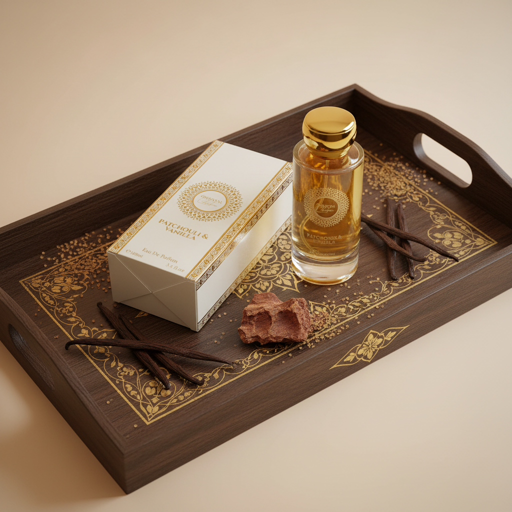 100 ml EDP PATCHOULI & VANILKA Drevitá, elegantná, púdrová orientálna dámska vôňa