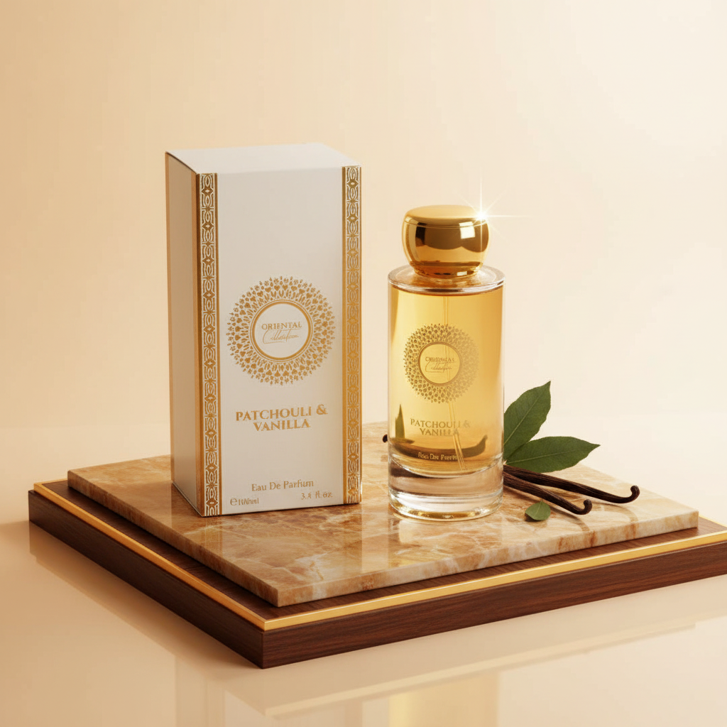 100 ml EDP PATCHOULI & VANILKA Drevitá, elegantná, púdrová orientálna dámska vôňa